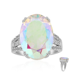 Zilveren ring met een maanlicht kwarts