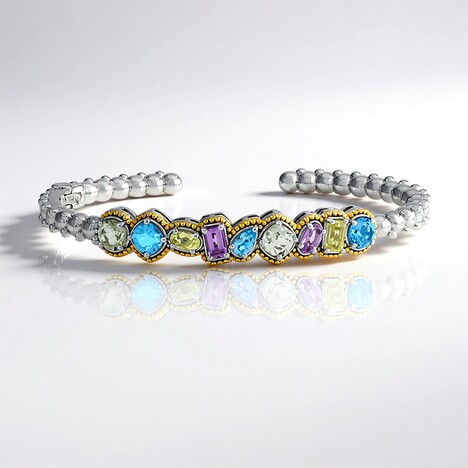 Bracciale in argento con Topazio Blu Svizzero (Dallas Prince Designs)