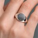 Bague en argent et Météorite d'Alétaï