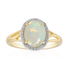 Brasilianischer Weißer Opal-Goldring