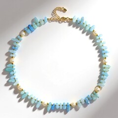 Collana in argento con Acquamarina Brasiliana