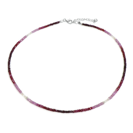 Collana in argento con Rubino della Birmania