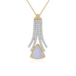 Blue Moonstone Silver Necklace (KM by Juwelo)