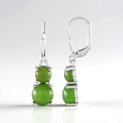 Orecchini in argento con Giada Canadese