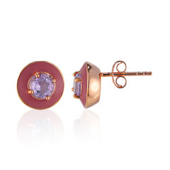 Boucles d'oreilles en argent et Améthyste de Bolivie