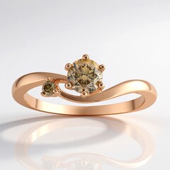 Anello in oro con Diamante Rose de France VS1 di Argyle