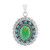 Zilveren hanger met een Groene Turqoois (Faszination Türkis)