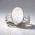 Anello in argento con Labradorite Bianca