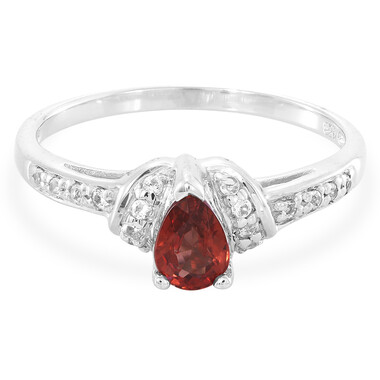 Anello in argento con Granato Malaya