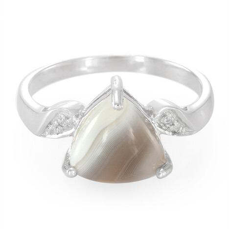 Anillo en plata con Ágata de Botsuana