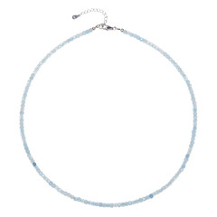 Aquamarine Silver Necklace