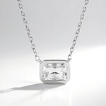 Collana in argento con Topazio Bianco