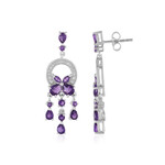 Pendientes en plata con Amatista de Zambia