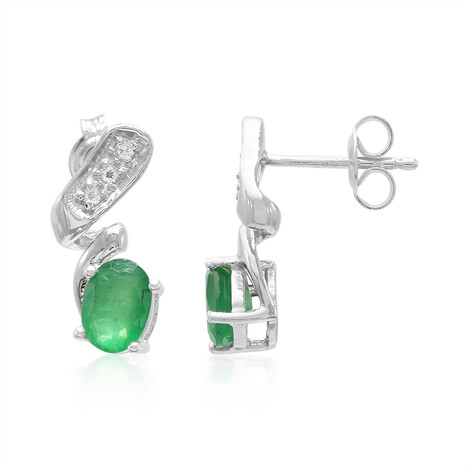 Bahia-Smaragd-Silberohrringe