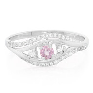 Zilveren ring met een Ceylon roze saffier