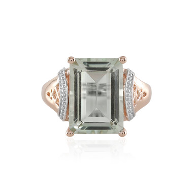 Grüner Amethyst-Silberring