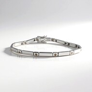 Bracelet en argent et Diamant chocolat I2
