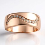 Anello in argento con Diamante Argyle Rose de France I1 (Annette)