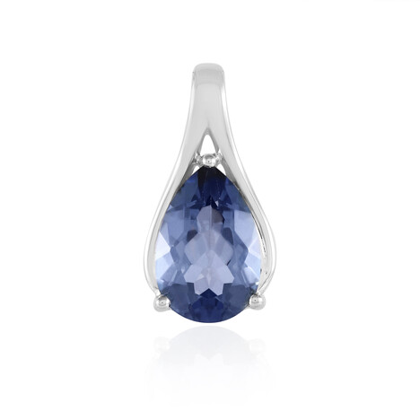 Zilveren hanger met een Blauwe kwarts