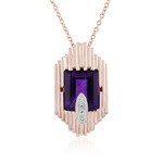 Sambia-Amethyst-Silberhalskette