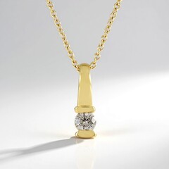 Collana in argento con Diamante Cioccolato I2
