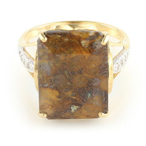 Dinosaurier-Quarz-Silberring