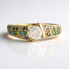 Bague en or et Diamant chocolat I2
