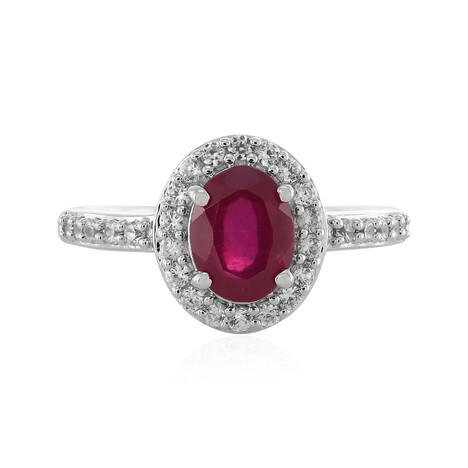 Anillo en plata con Rubí de Madagascar