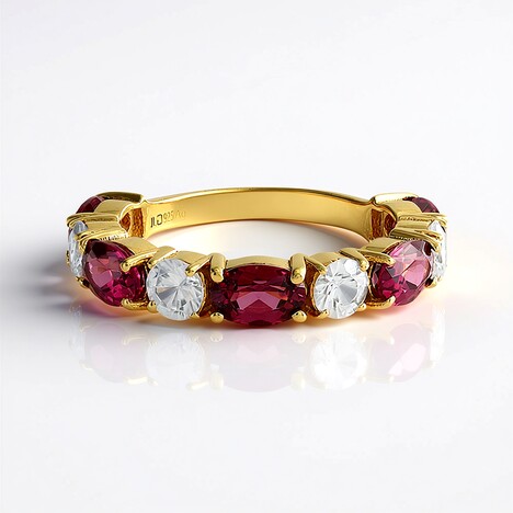Anello in argento con Granato Malawi