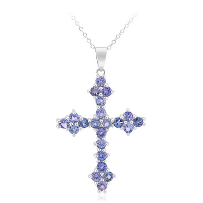 Collier en argent et Tanzanite