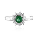 Grüner Apatit-Silberring