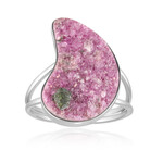 Anillo en plata con Calcita cobalto (Bali Barong)
