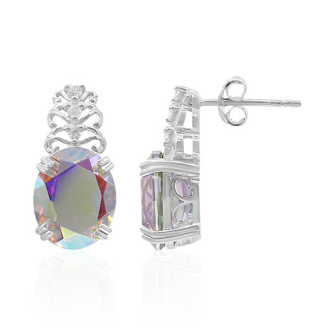 Mondlicht-Quarz-Silberohrringe