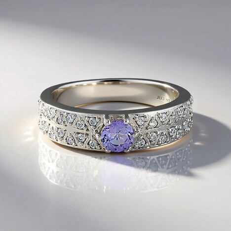 Anello in argento con Tanzanite (non riscaldata)