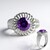 Bague en argent et Améthyste Rose de France (Ornaments by de Melo)