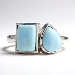 Anello in argento con Larimar