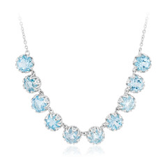 Collier en argent et Topaze bleu ciel