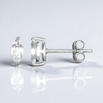 Orecchini in argento con Topazio Bianco