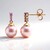 Orecchini in argento con Perla Ming Porpora (TPC)