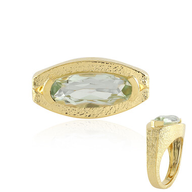 Grüner Amethyst-Silberring (MONOSONO COLLECTION)