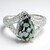 Bague en argent et Obsidienne Flocon-de-Neige