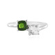 Anello in argento con Diopside Russo