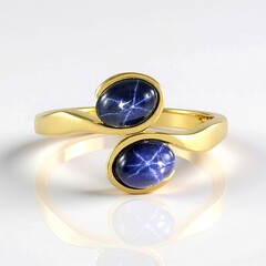 Anello in argento con Zaffiro Stellato Blu