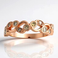 Anello in oro con Diamante Rose de France SI1 di Argyle (Annette)