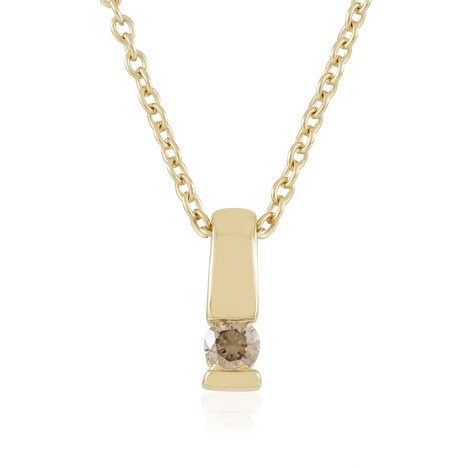 Collar en plata con Diamante chocolate I2