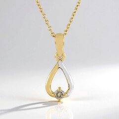 Collana in argento con Diamante Cioccolato I2