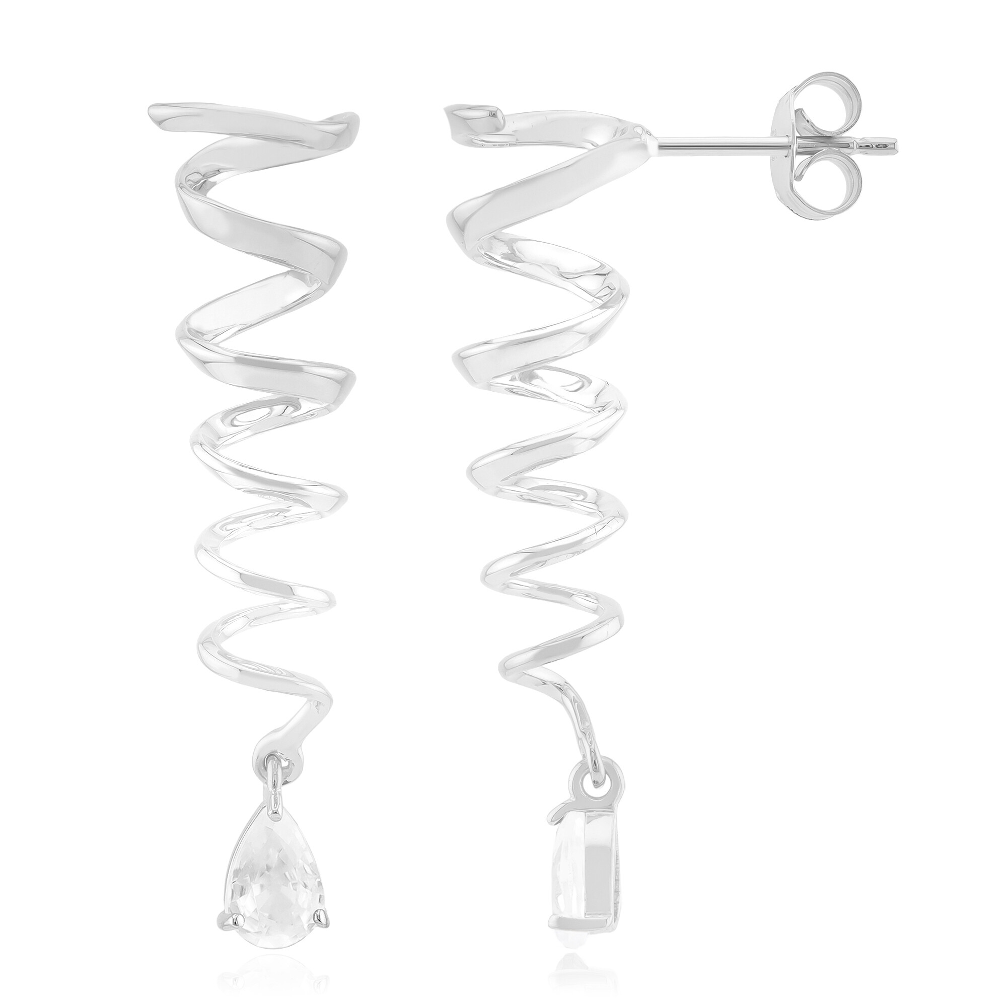 Un Paio Di Eleganti Orecchini A Clip In Argento Sterling S925 Con - Foto 12