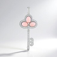 Ciondolo in argento con Opale Rosa