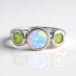 Anello in argento con Opale di Welo (de Melo Essence)