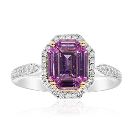 Pinkfarbener Saphir-Goldring (CIRARI)